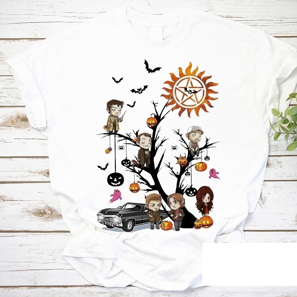 Supernatural Tree Halloween Paranormal Spooky Season T-Shirt